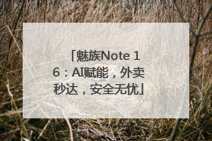 魅族Note 16：AI赋能，外卖秒达，安全无忧
