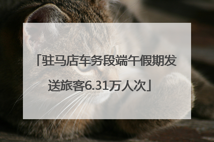 驻马店车务段端午假期发送旅客6.31万人次