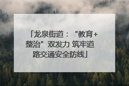 龙泉街道：“教育+整治”双发力 筑牢道路交通安全防线
