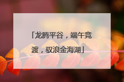 龙腾平谷，端午竞渡，驭浪金海湖