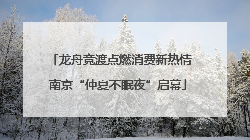 龙舟竞渡点燃消费新热情 南京“仲夏不眠夜”启幕