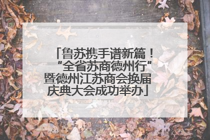 鲁苏携手谱新篇！“全省苏商德州行”暨德州江苏商会换届庆典大会成功举办