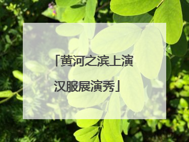 黄河之滨上演汉服展演秀