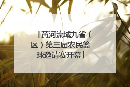 黄河流域九省（区）第三届农民篮球邀请赛开幕
