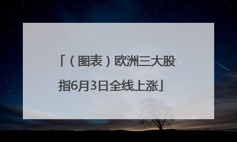 （图表）欧洲三大股指6月3日全线上涨