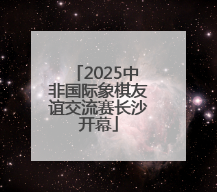 2025中非国际象棋友谊交流赛长沙开幕