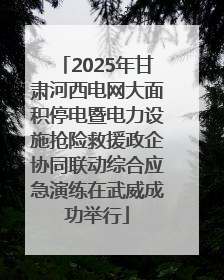 2025年甘肃河西电网大面积停电暨电力设施抢险救援政企协同联动综合应急演练在武威成功举行