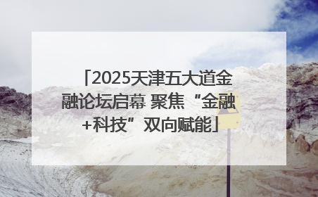 2025天津五大道金融论坛启幕 聚焦“金融+科技”双向赋能