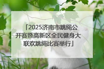 2025济南市跳绳公开赛暨高新区全民健身大联欢跳绳比赛举行
