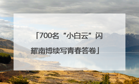700名“小白云”闪耀南博续写青春答卷