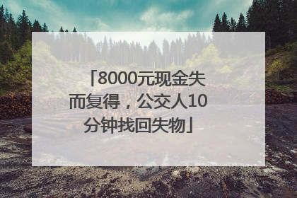 8000元现金失而复得，公交人10分钟找回失物
