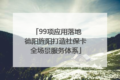 99项应用落地 德阳旌阳打造社保卡全场景服务体系