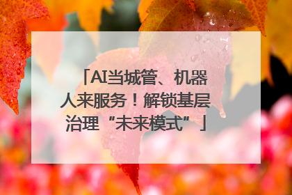 AI当城管、机器人来服务！解锁基层治理“未来模式”